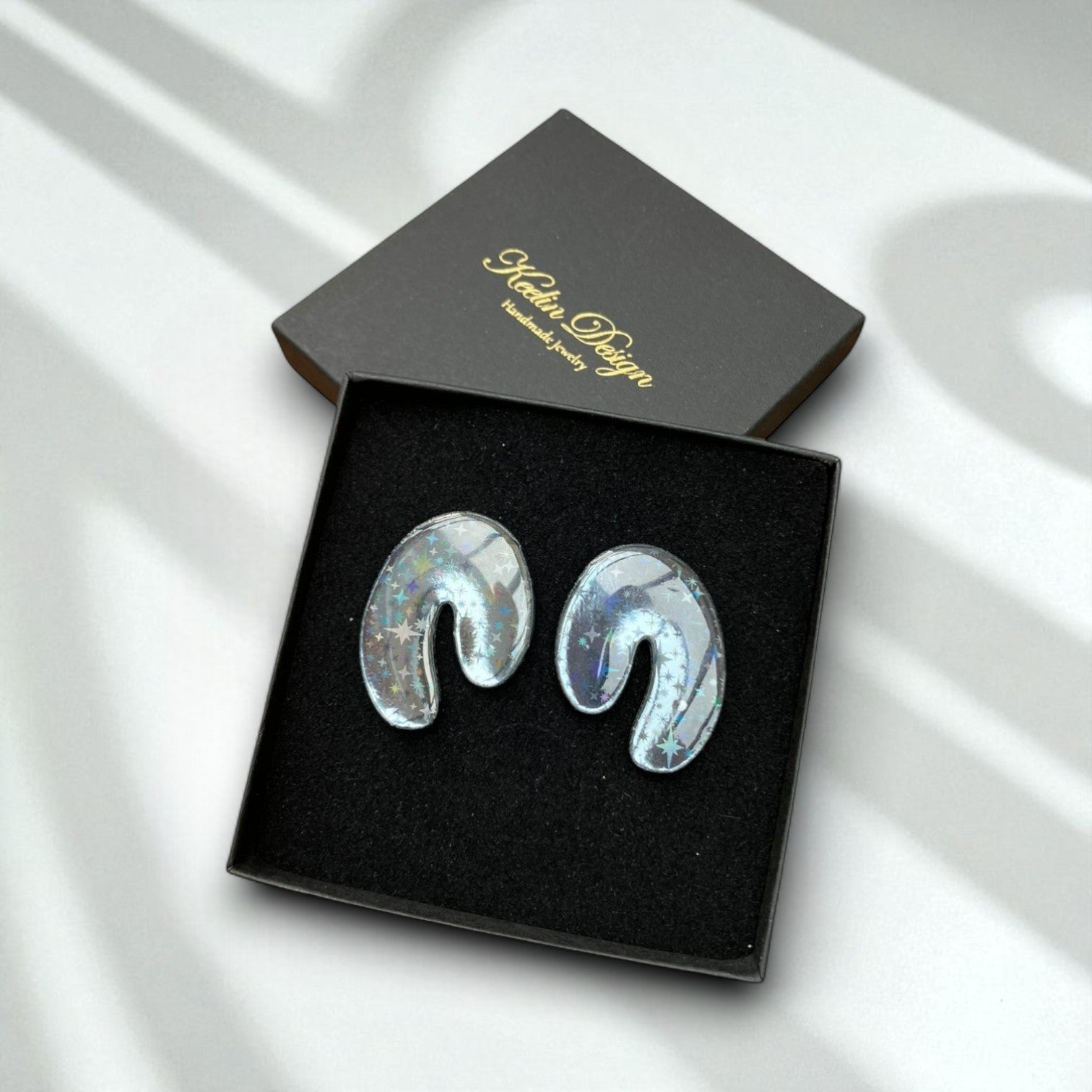 Aurora - Holografische Statement Oorstekers - Midi-0