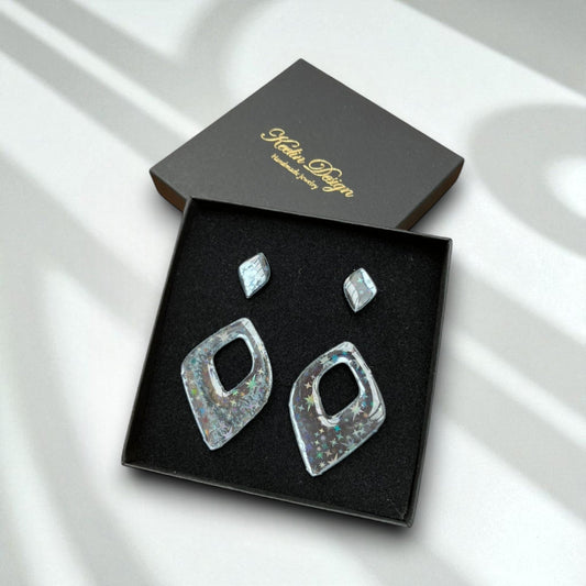 Enchanta SET - Holografische Statement Oorstekers - Midi-0