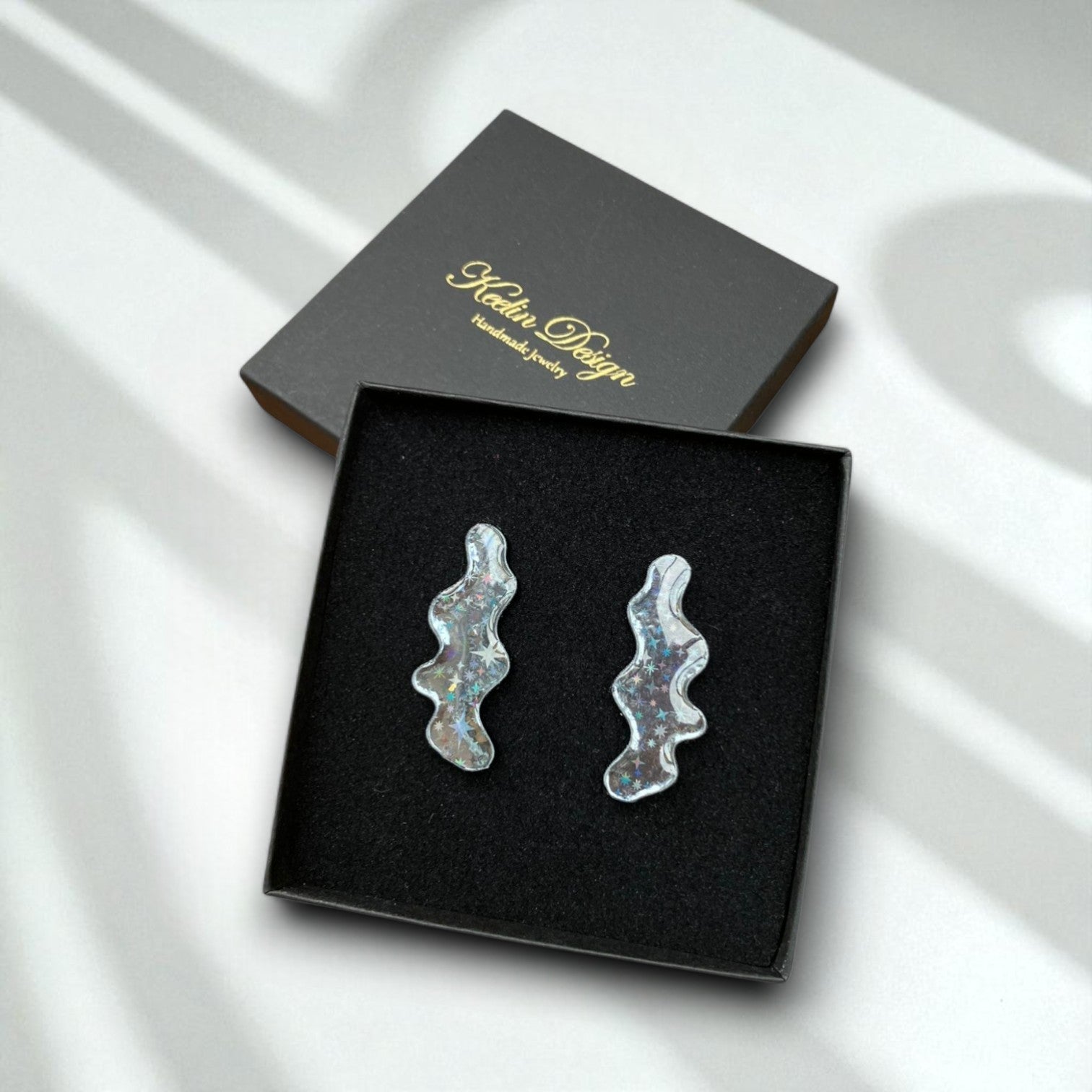 Stella - Holografische Statement Oorstekers - Midi-0