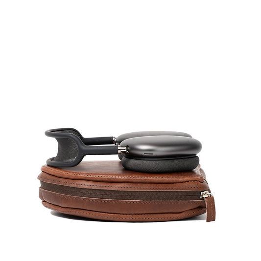 Leather Case for AirPods Max (Mahogany) - BALABALA WEAR