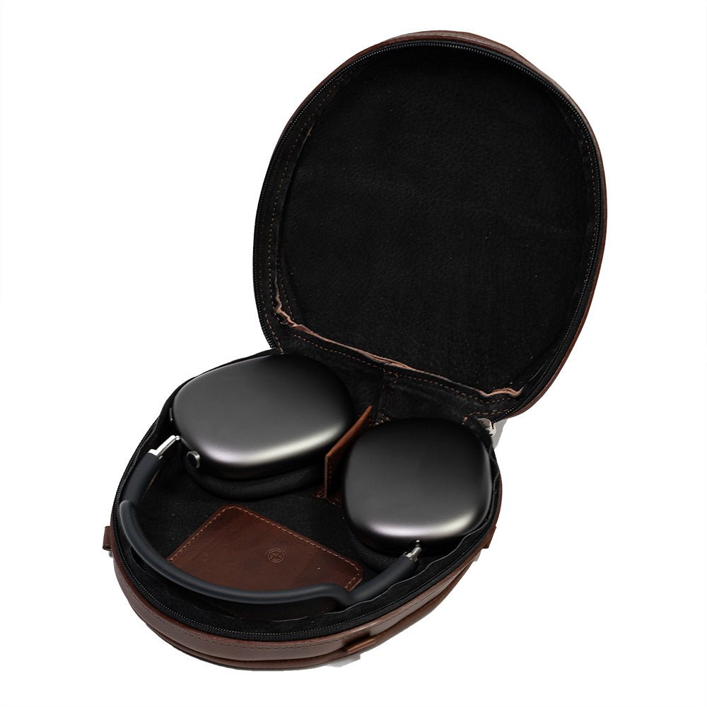 Leather Case for AirPods Max (Mahogany) - BALABALA WEAR